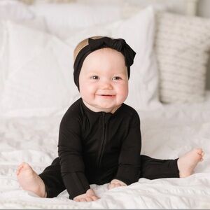 Little Sleepies Solid Black Zippy 3-6 months